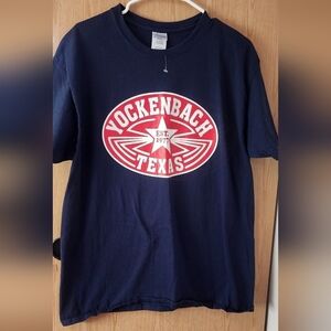 Gildan Blue and Red Short Sleeve Tee 100% Cotton